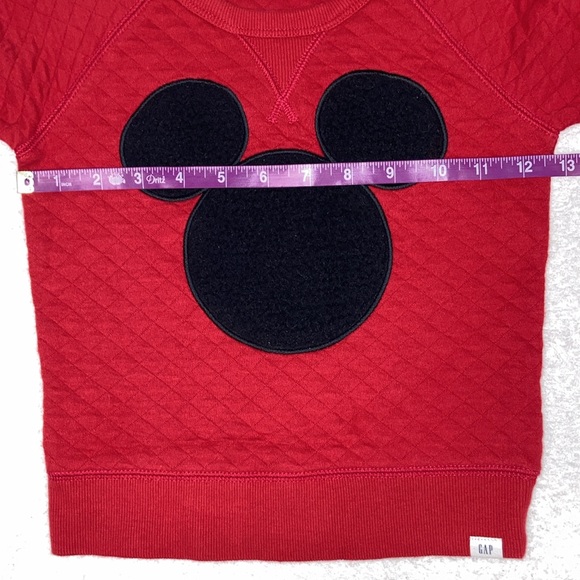 Disney gap Mickey Mouse red quilted loom sweatshirt 2t - Picture 3 of 8